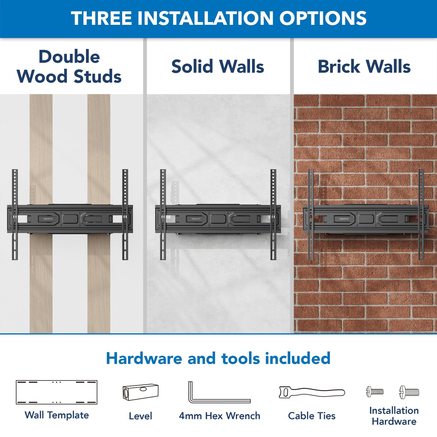 Mount-It! Full Motion TV Wall Mount with Heavy Duty Dual Arms, 14" Extension and Compatible with TVs 37" up to 80" Screen Size, Fits VESA up