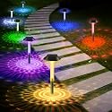 ALEPOD Solar Pathway Lights Outdoor 8 Pack, 7 Lighting Modes Solar Lights Outdoor Waterproof IP68, Landscape Lighting for Yard Pathway Backyard Lawn
