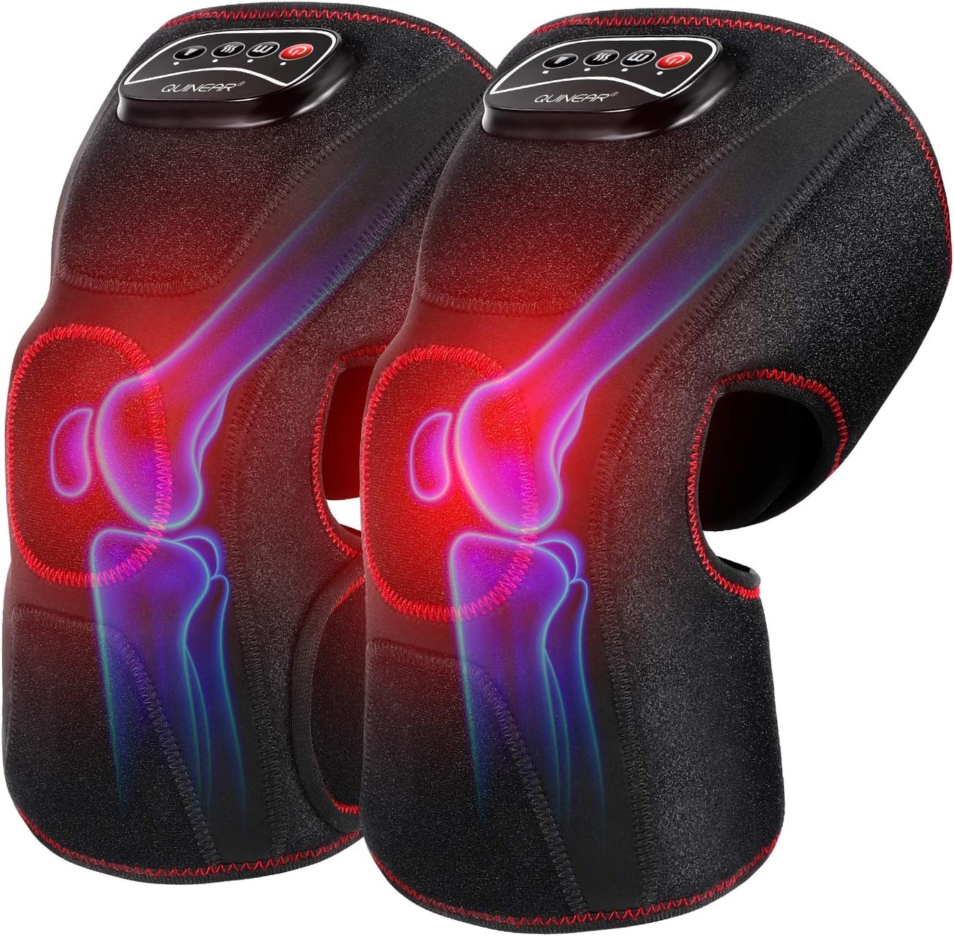 T POWER 12V Dual Charger for Quinear Cincom Fit King Knee Massager Leg Knee Brace Wrap Model: QN-031K, FT-032K, CM-066K Ac Dc Adapter Power Supply…