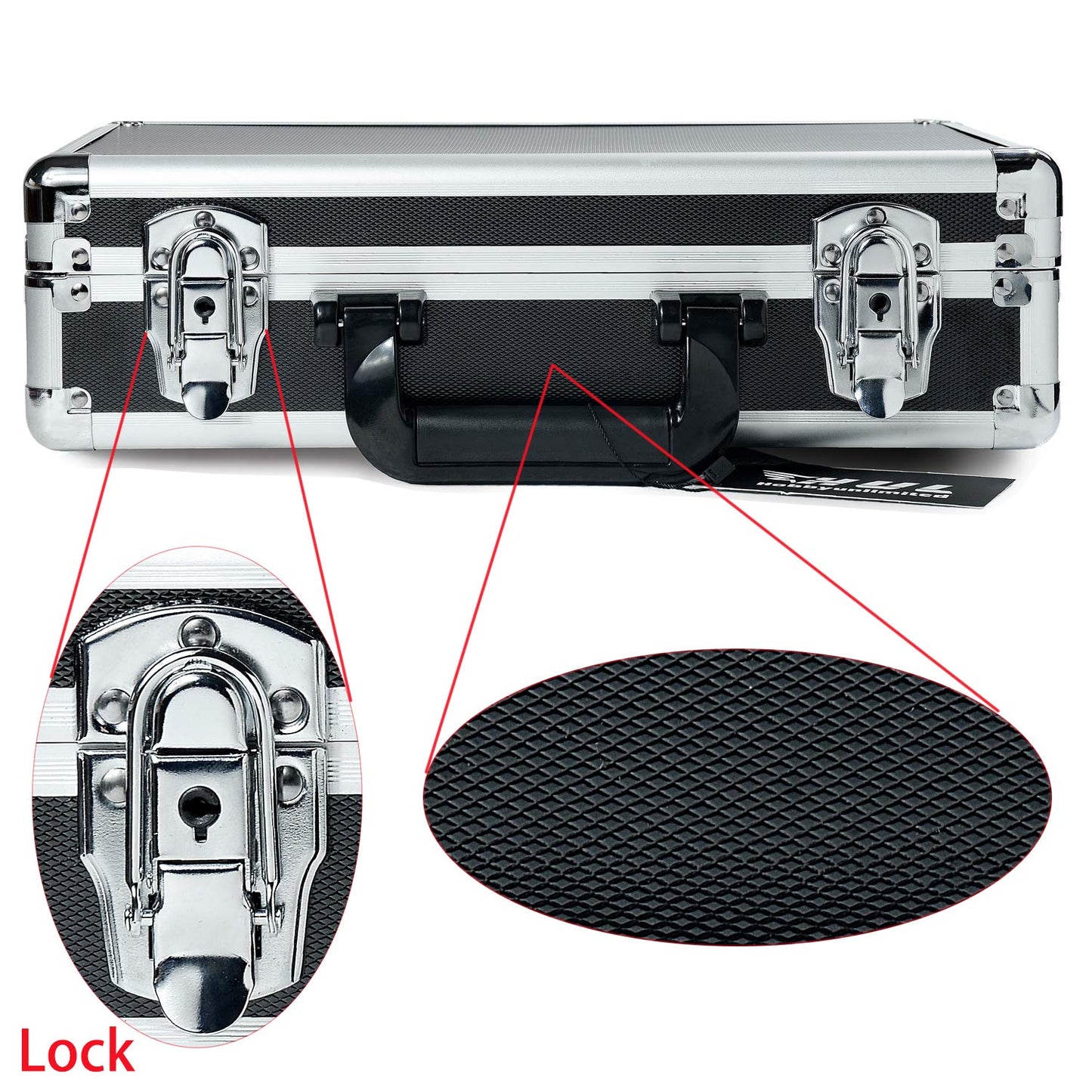 HUL 16in Two-Tone Aluminum Case with Customizable Pluck Foam Interior for Test Instruments Cameras Tools Parts and Accessories