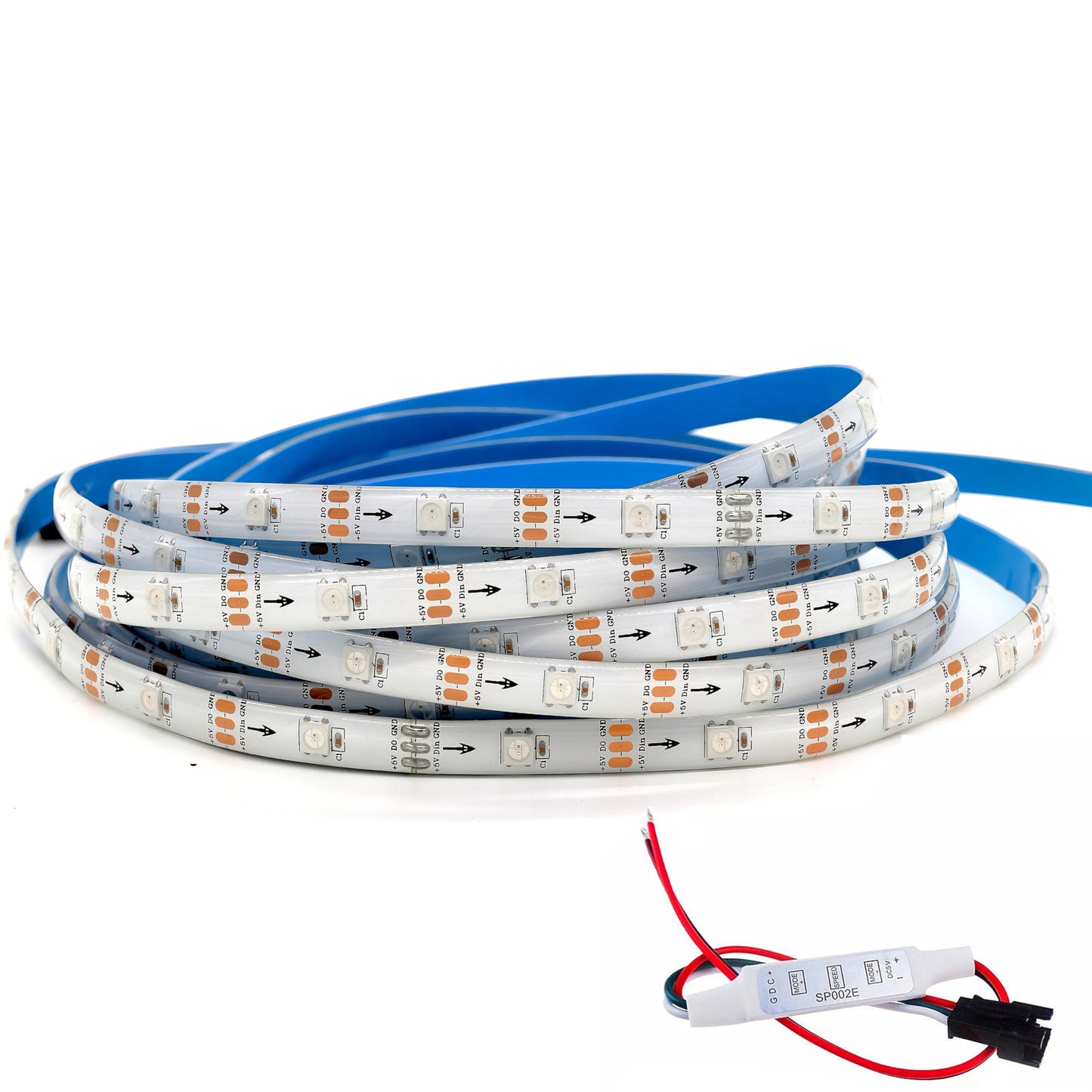 SVFISHKK WS2812B LED Strip SMD 5050 Individually Addressable 30Pixels/m RGB Strip Full Color LED Strip Waterproof DC5V (16.4FT 150led Waterproof IP65