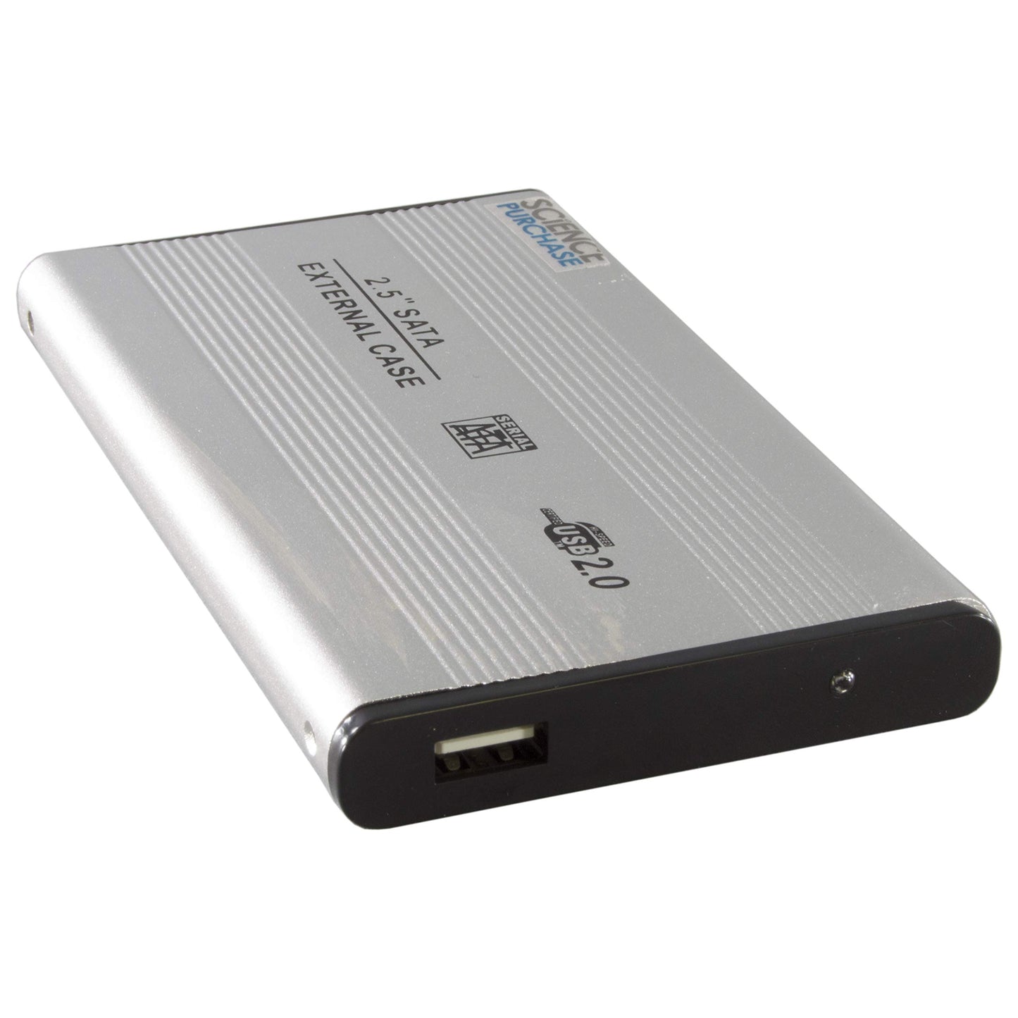 SANOXY 2.5-Inch USB 2.0 Aluminum External SATA Hard Drive Enclosure (Silver)