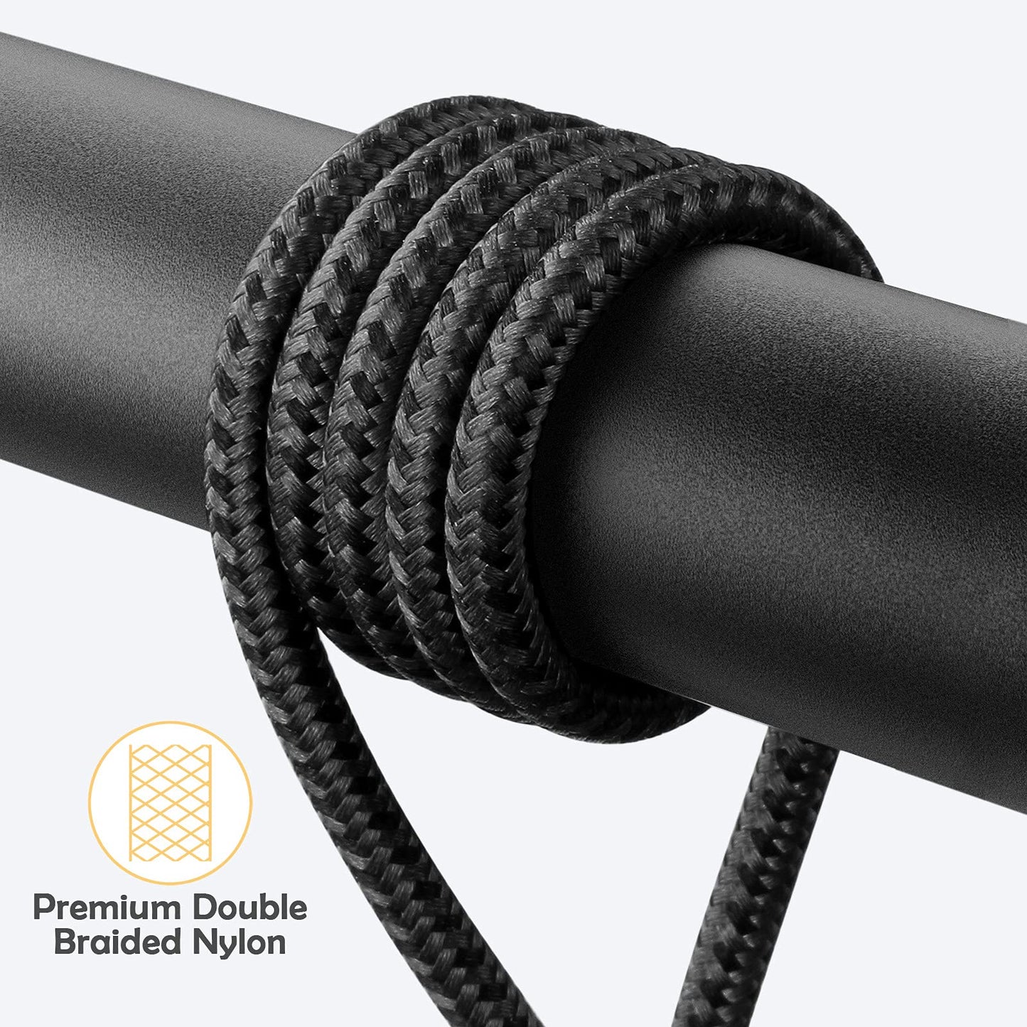 90 Degree iPhone Charging Cable 2Pack 10ft Right Angle Nylon Braided Lightning Charger Cord Compatible with iPhone 14 13 12 11 Pro Max XS XR X 8 7 6…