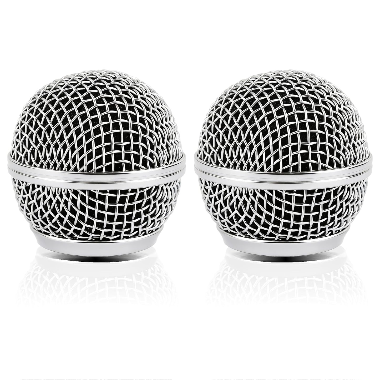AUEAR, 2 Pack Microphone Grill Grille Ball Head Replace for SM58 BETA58 SM58LC SA-M30 SV100 RK143G Pgx2 Slx2