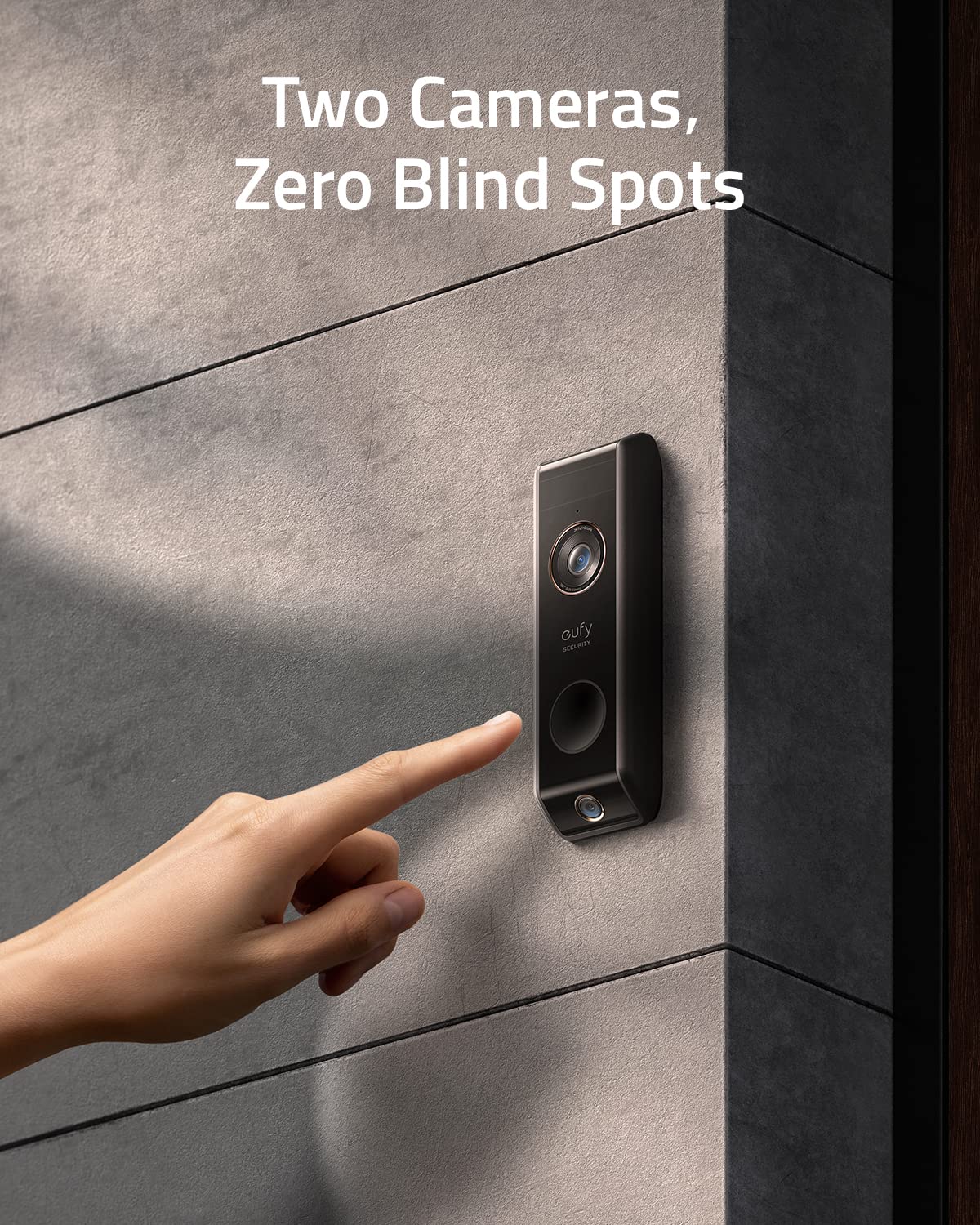 eufy Security Video Doorbell Dual Camera (Battery-Powered) with HomeBase, Wireless Doorbell Camera, Dual Motion and Package Detection, 2K HD, No