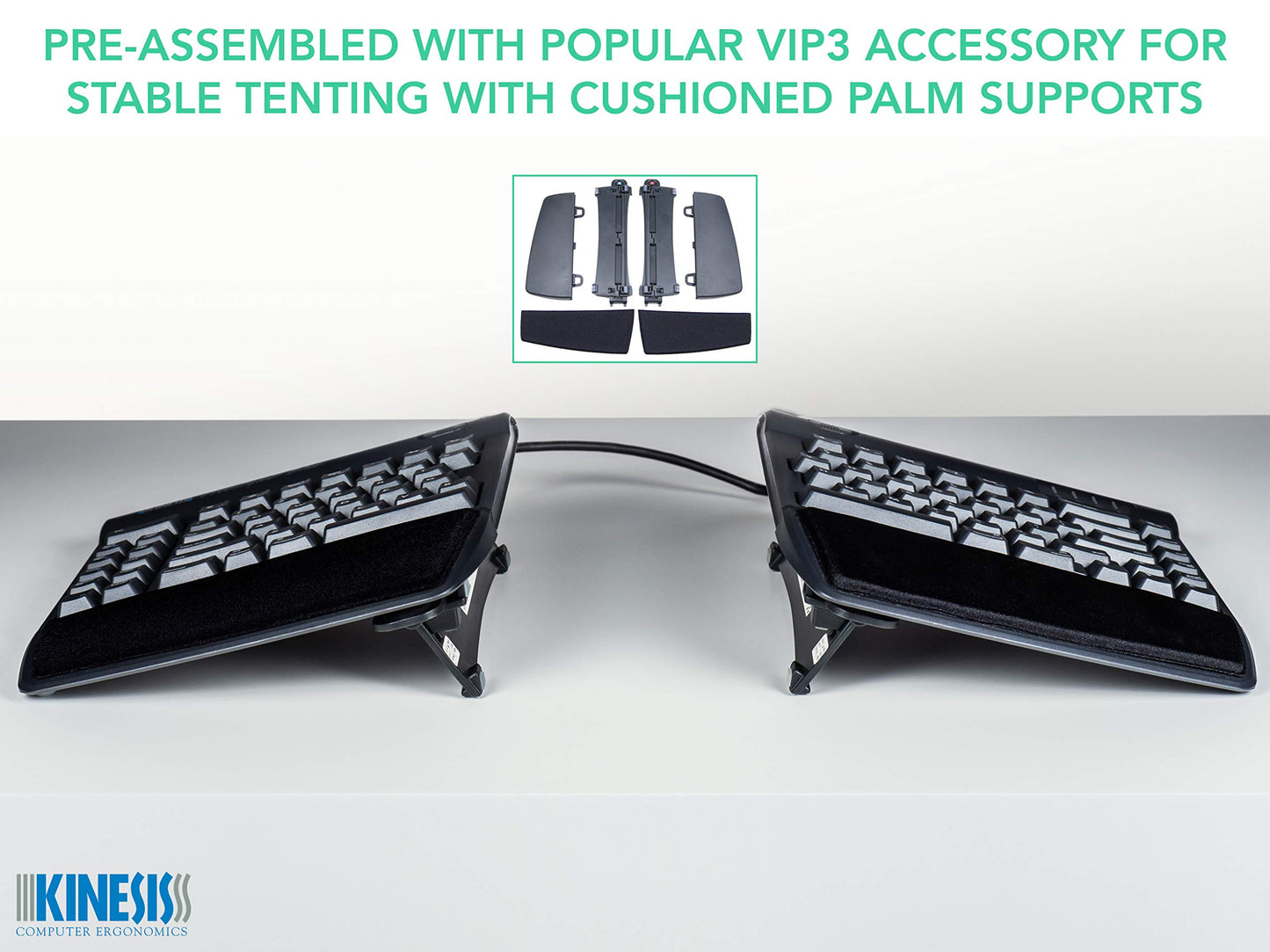 KINESIS Freestyle2 Ergonomic Keyboard w/ VIP3 Lifters for Mac (9" Separation)