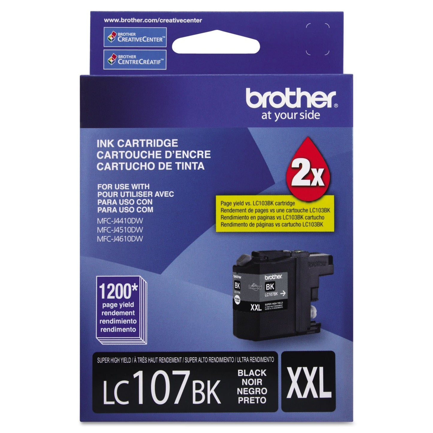 Brother LC107BK LC107BK Innobella Super High-Yield Ink, Black