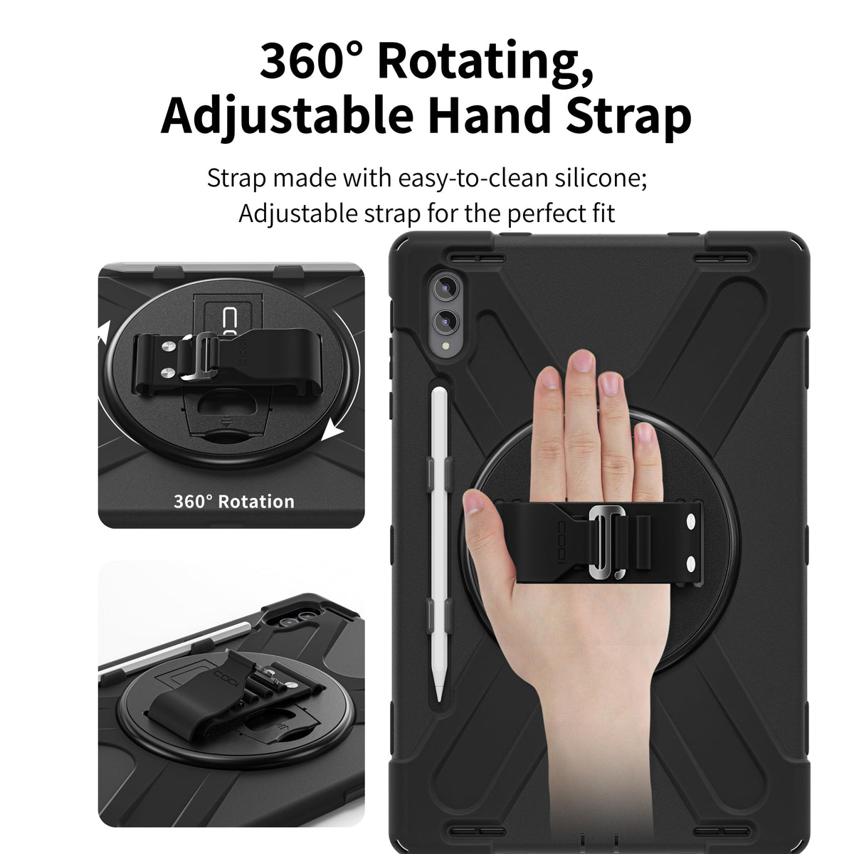 CODi Rugged Case for Samsung Galaxy Tab S11 Ultra - 360° Protection with Kickstand, Hand Strap, Stylus Holder & Shoulder Strap