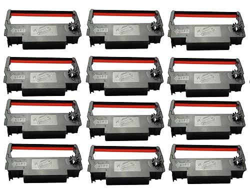 ERC-30 34 38 Ribbon Ink Cartridge Receipt Printer Black and Red, ERC30 Compatible with Epson Printer SNBC BTP-M280, BTP-M280A, BTP-M280B, BTP-M280D