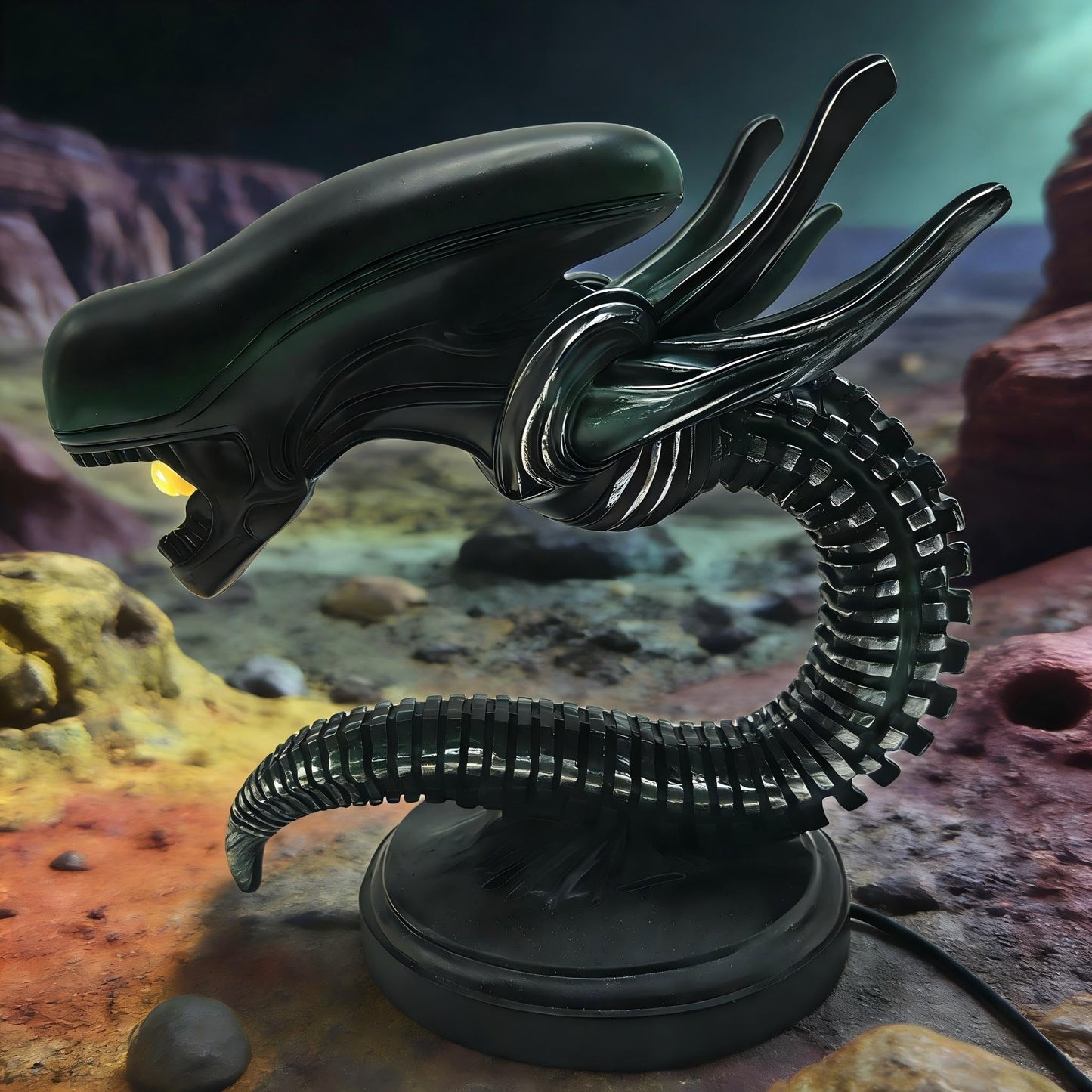 SDIHOIXQ Xenomorph Lamp LED Light with USB Port, Unique Sci-Fi Style Night Light for Bedroom, Office, Studio, Kids Room - Creative Gift for Alien Fans