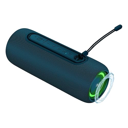 Fisher Portable Bluetooth Speakers IPX5 Waterproof Speaker, 14W PEAK Power Stereo Bluetooth Speaker, RGB Lights, TWS, BT 5.3, Built-in Mic, Hands Free