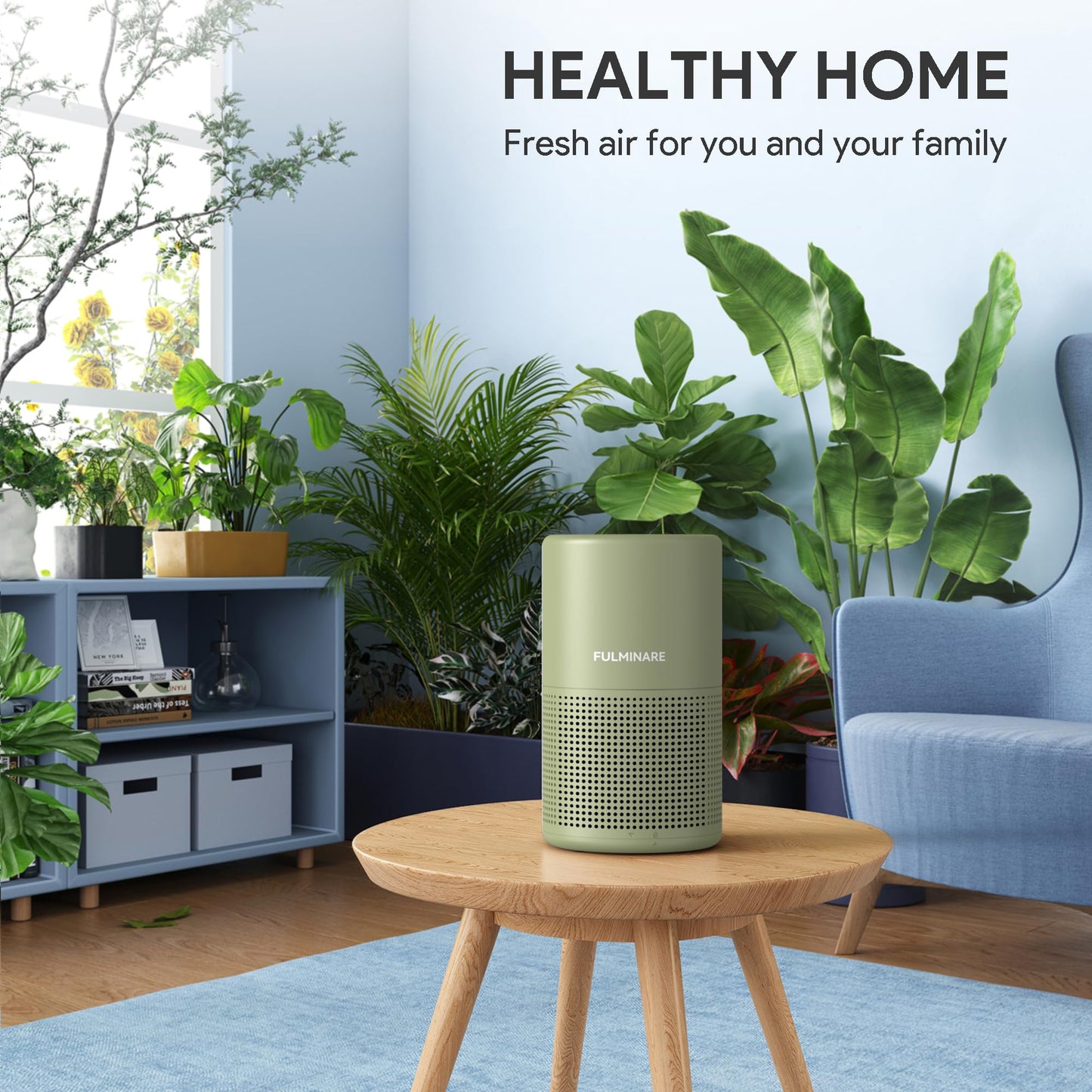FULMINARE Air Purifiers for Home Bedroom H13 HEPA Air Filter