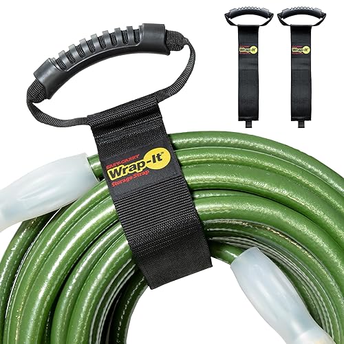 Easy-Carry Wrap-It Storage Straps - 28” (2-Pack) - Heavy-Duty Hook and Loop Extension Cord Carrying Strap, Hanger, Keeper, Organizer with Handle