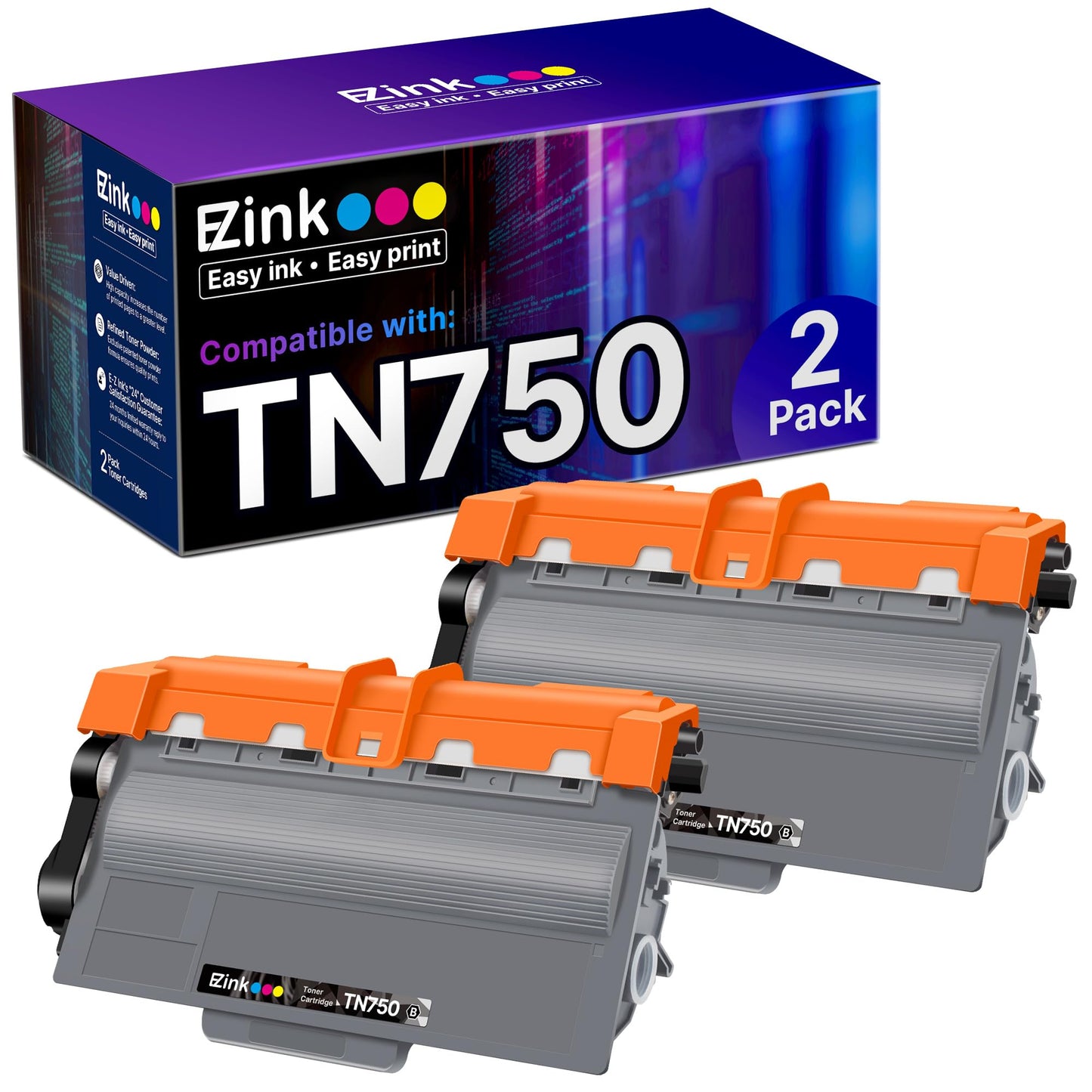 E-Z Ink TN750 Toner Cartridge for Brother TN750 TN-750 TN720 TN-720 Toner