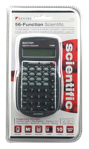 Sentry Industries Inc. 56-Function Scientific Calculator, Black (CA656)