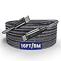 Extra Long iPhone 16 17 Charger Cable 16Ft, 16 Feet USB C to C Cable Fast Charging Nylon Braided iPhone 16 17 USB C Charger Cord for iPhone 16/17