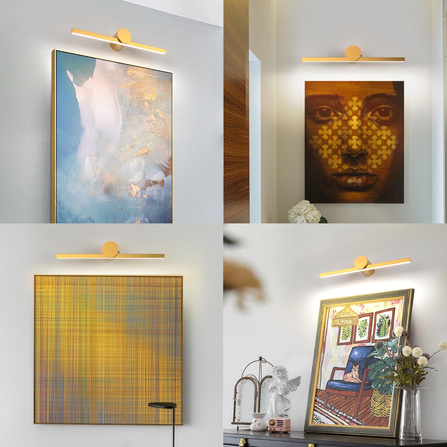 ZitoStory Battery Operated Picture Light for Wall with Remote, Wireless Dimmable Art Lights for Paintings Rechargeable Gallery Light Artwork Lighting