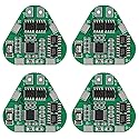 D-FLIFE 4pcs 3S 12V 18650 Lithium Battery Protection Board 11.1V 12.6V Overcharge Protect 8A 3 Cell Pack Li-ion BMS PCM PCB