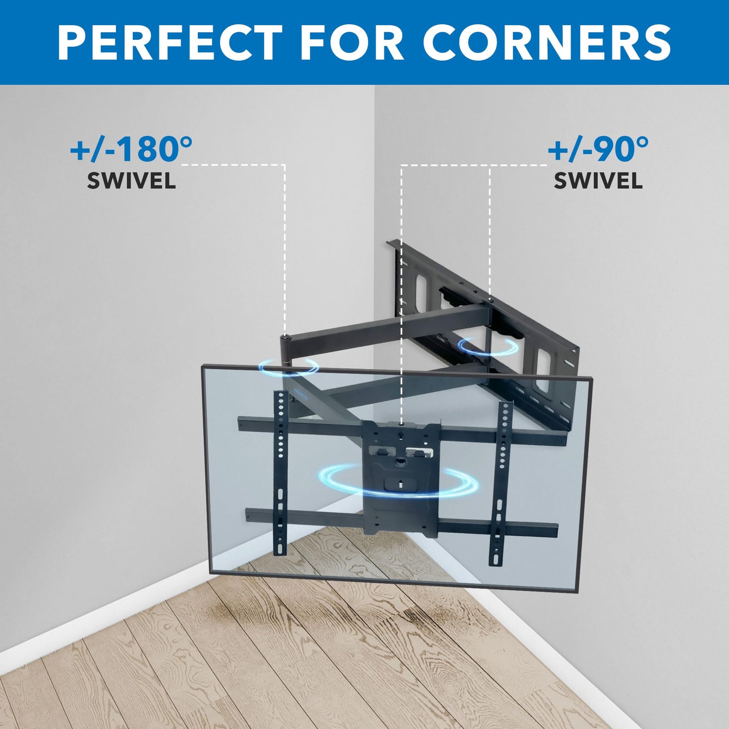 Mount-It! Long Arm TV Mount, Full Motion Long Extension Wall Bracket with 38.5 inch Extension,TV Wall Mount Fits Screens 40, 50, 55, 60, 65, 70, 75