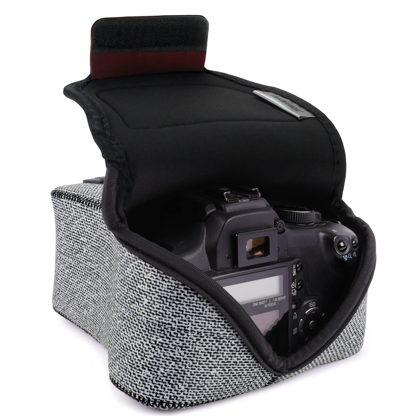 USA Gear Camera Sleeve (Medium) for Compact SLRs Compatible with Canon EOS R100 Nikon Z30 Sony ZV-E10, and more - Padded Neoprene DSLR Case