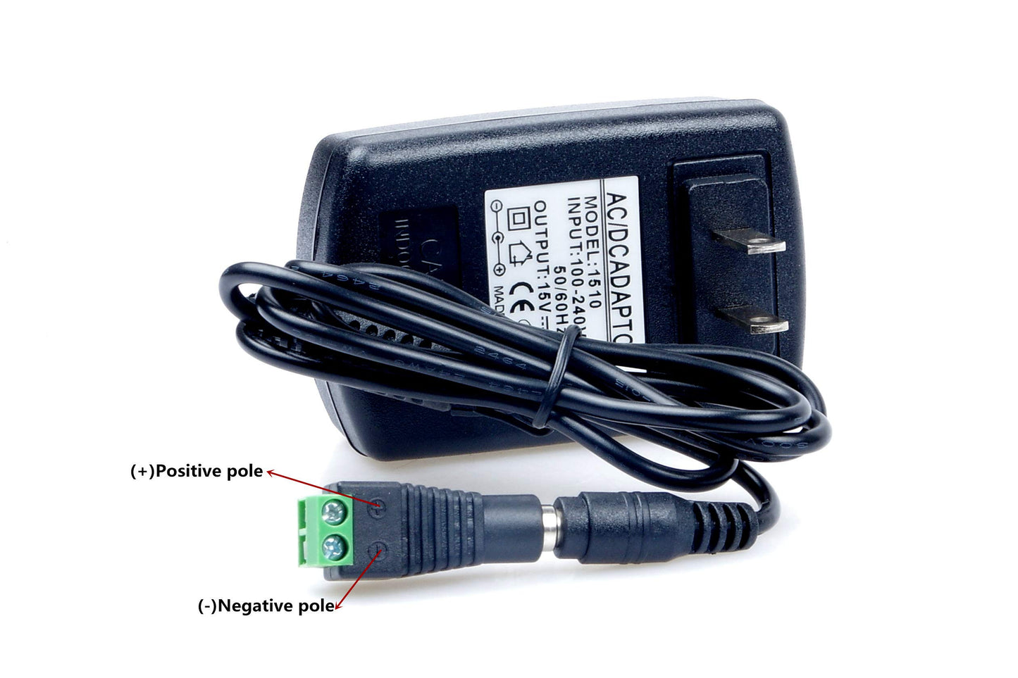 AC 100-240V to DC 15V 1A Switching Power Converter Adapter American Plug