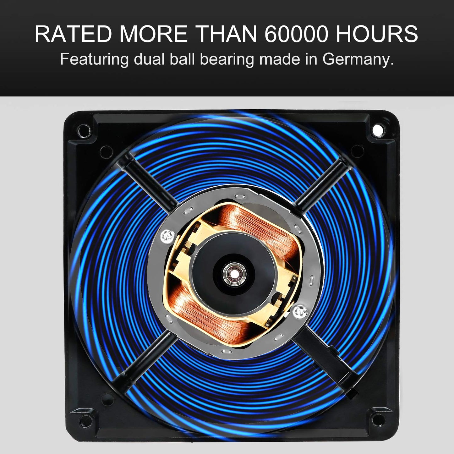 SXDOOL AXIAL Cooling Fan 12cm, AC 115V 120V 120mm x 38mm High Speed CFM with Switch Power Cord, for DIY Ventilation Exhaust Projects