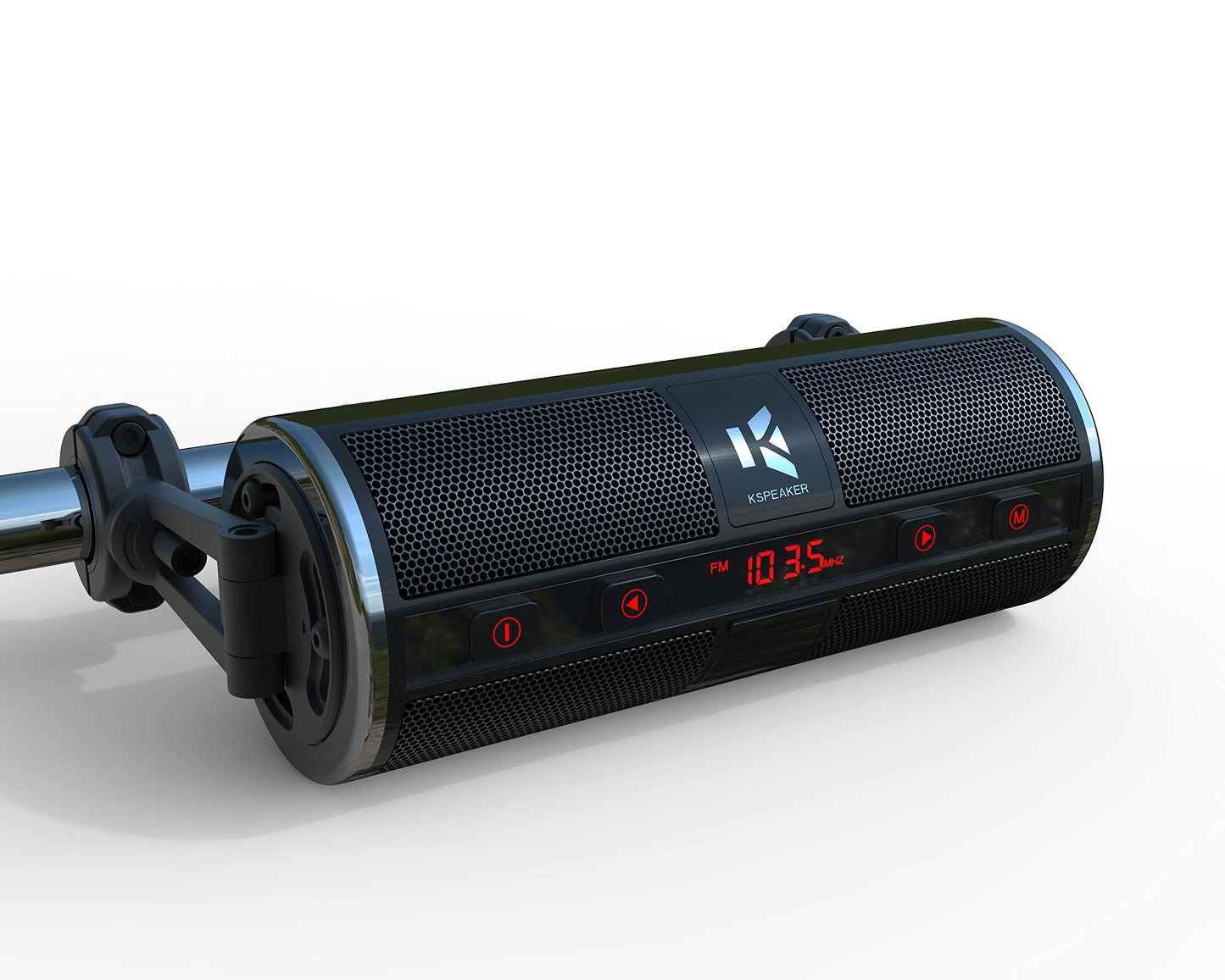 KSPEAKER Motorcycle Speakers Bluetooth Waterproof Radio Audio System Built-in Amplifier, 3 Inch Metal Mp3 Player, Great for ATV, Scooter Bike,12 Volt