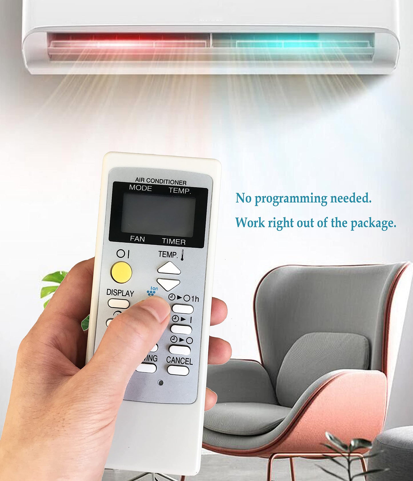 Replacement Remote Control for Sharp Portable AC Air Conditioner CV-P09LX CV-P10LC CV-P10MC CV-P10NC CVP10NC-D CVP10NC-R CV-P10PC CVP10PC-D CVP10PC-R