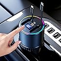 DICMKY Retractable Car Charger USB Hub with RGB Light, 4 Port Car Charging Station Cigarette Lighter Adapter, Travel Essentials Car Accessories