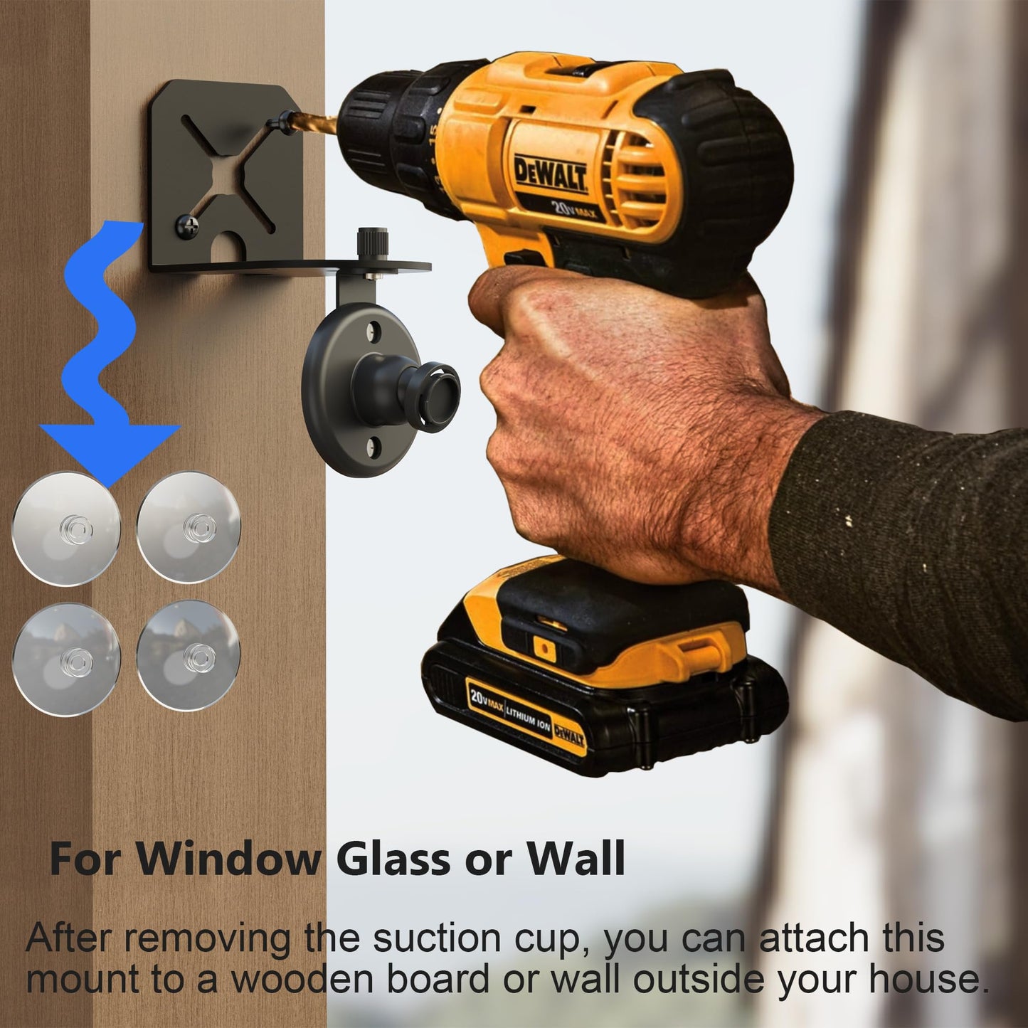 2-in-1 Metal Camera Mount for Blink Outdoor 4 & Blink Mini, ?2026 Upgrade Big Suction with 360° Adjustable Bracket, Window Suction or Screw Wall