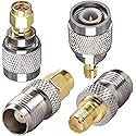 TUOLNK 4PCS SMA to TNC Coax Adapter,Coaxial Connector Kit SMA Male/Female to TNC Male/Female Cable Gender Changers for Radio, LTE Antenna Router