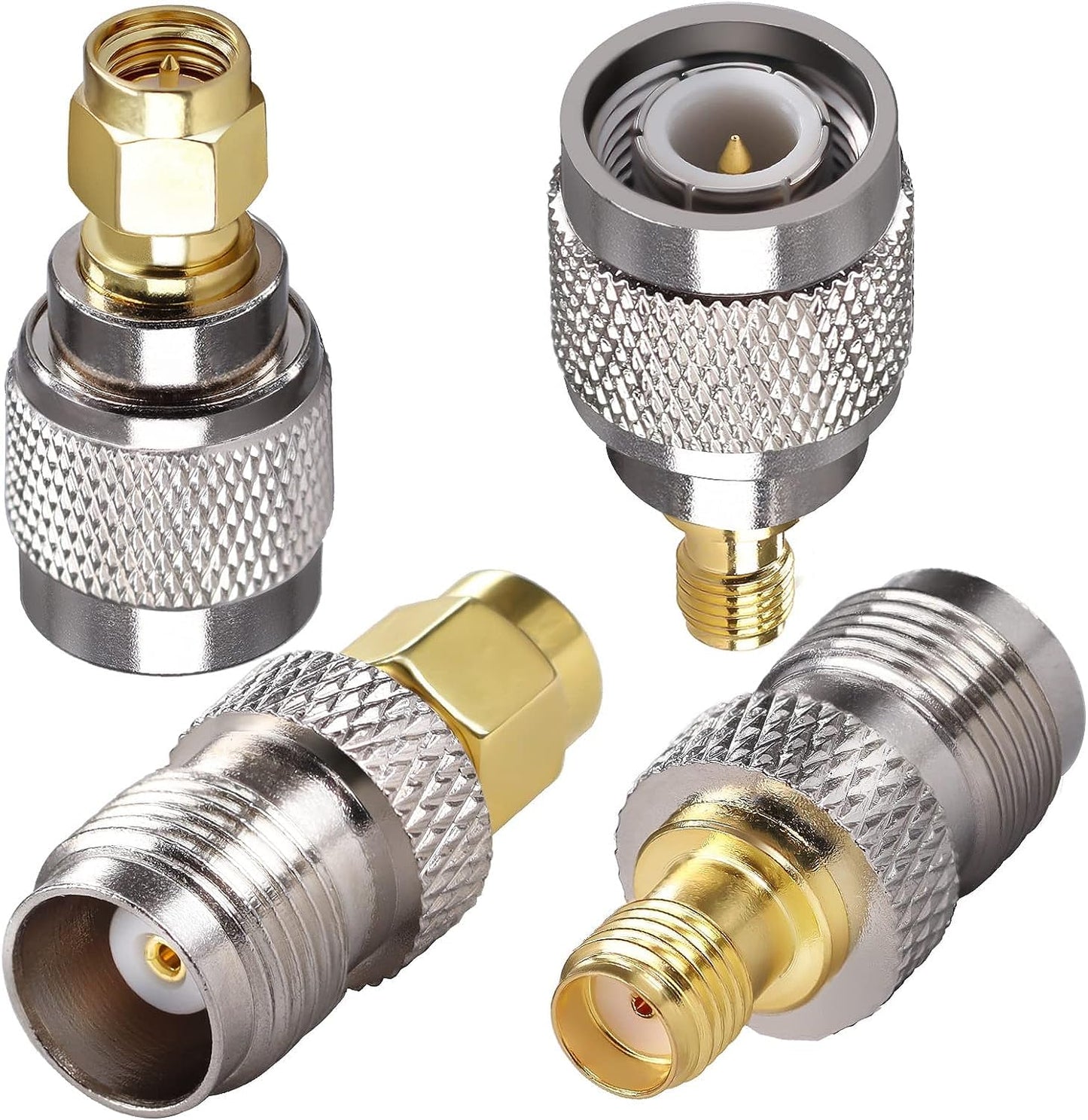 TUOLNK 4PCS SMA to TNC Coax Adapter,Coaxial Connector Kit SMA Male/Female to TNC Male/Female Cable Gender Changers for Radio, LTE Antenna Router