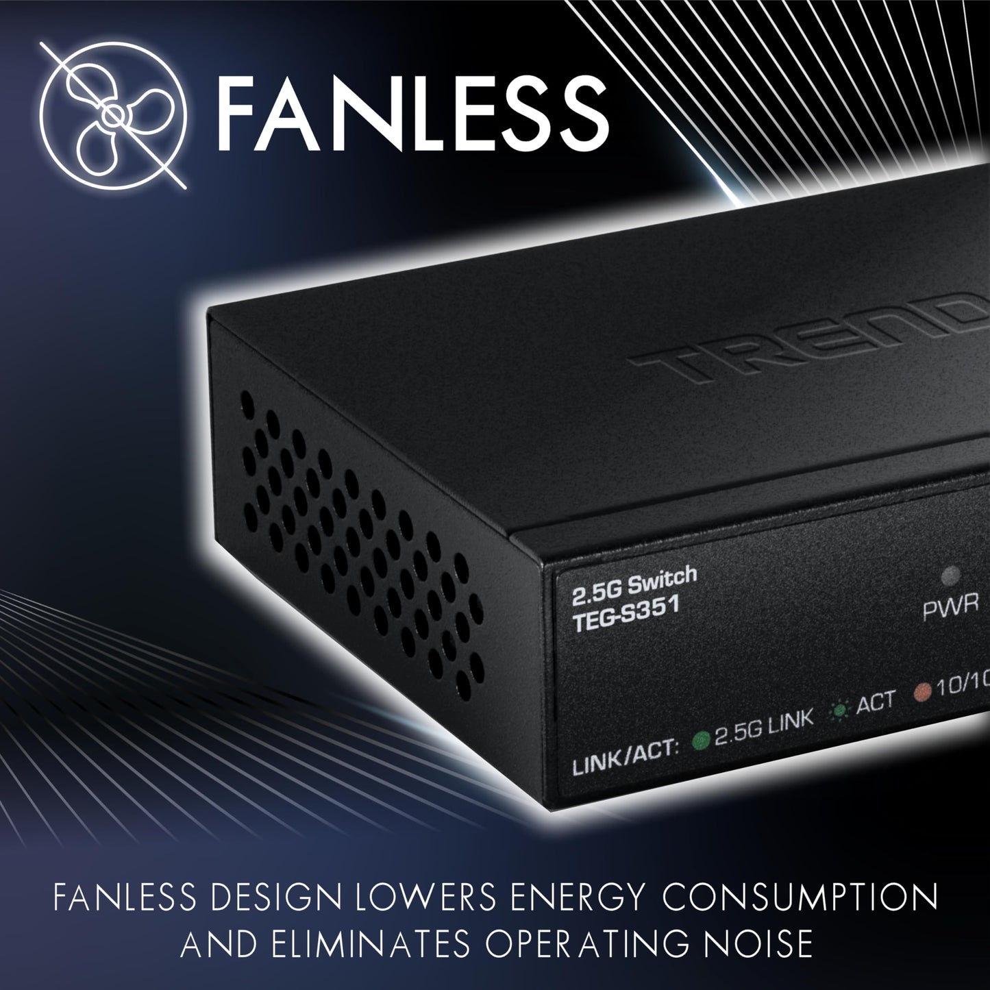 TRENDnet 5-Port 2.5Gb Switch, TEG-S351, 5 x 2.5G RJ45 Ports, 25Gbps Switching Capacity, NDAA + TAA Compliant, Ethernet Splitter, for Game Console