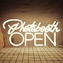 PhotoBooth Neon Sign for Wall Decor Dimmable Photobooth Neon light with USB Open Neon Light Office Open Sign Neon Decor Wedding Reception Sign