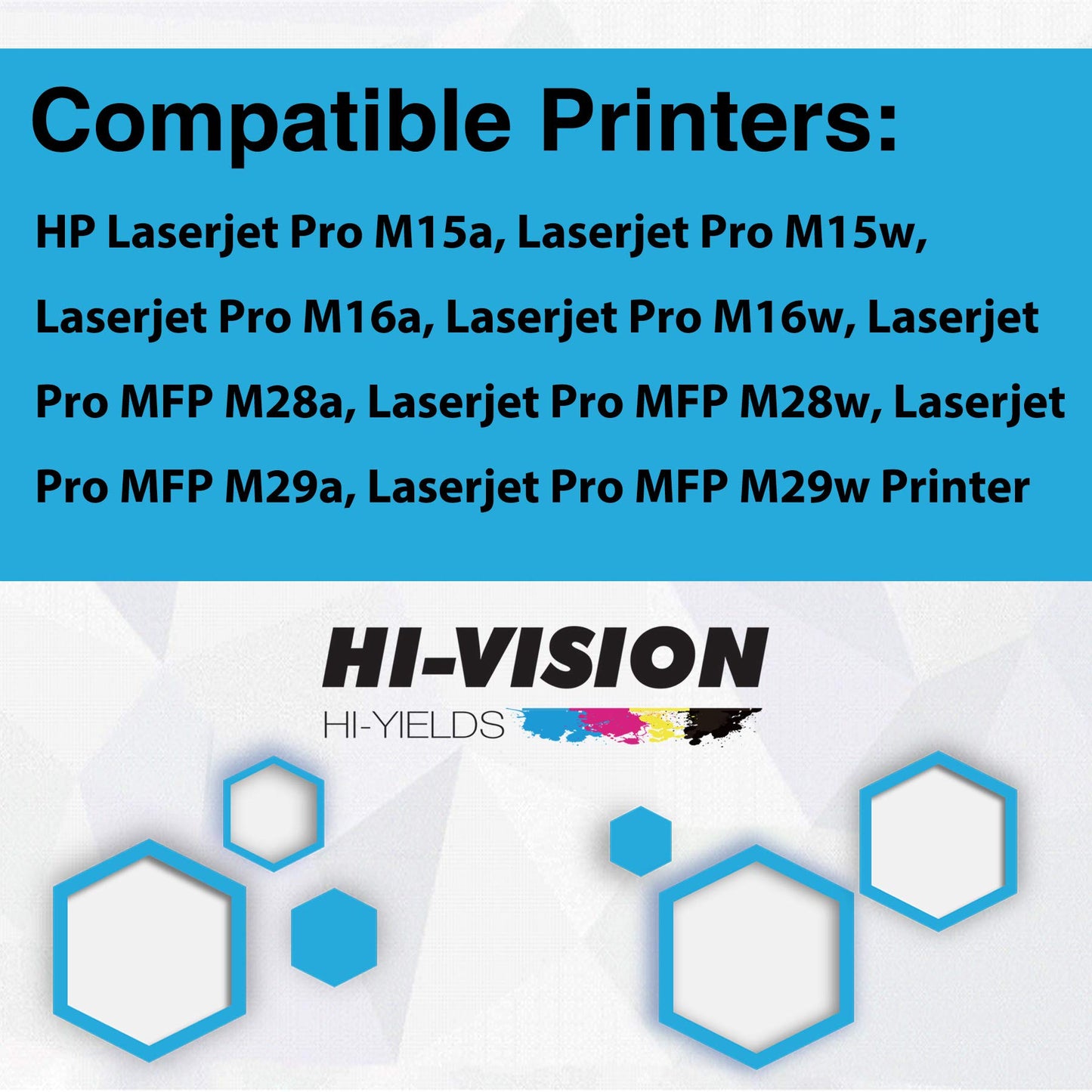 HI-VISION HI-YIELDS Compatible Toner 48A Toner Cartridge for CF248A Used for Pro M15w M15a M16w M16a MFP M29w M29a M28w M28a Printer, (1-Black Pack)