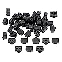iExcell 200 Pcs Black Ethernet Hub Port RJ45 Anti Dust Cover Cap Protector Plug