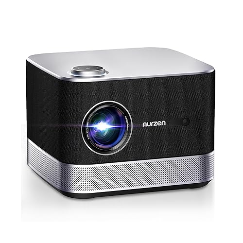 3-in-1 Projector 4K Supported, AURZEN BOOM 3 Smart Projector with WiFi and Bluetooth, 3D DoIby Audio & 36W Speakers, Auto Focus & Keystone, Built