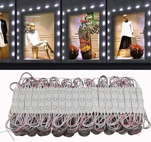 AOOYUANKE Storefront Light 200PCS LED Module for Signs White 6500K 1.2W 12V DC 2835 SMD 3 LED Window Light Waterproof for Letter Advertising Sign