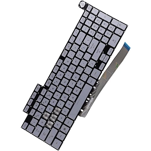 Deal4GO RGB Colorful Backlit Keyboard Replacement for ASUS FX507 FA507 FX707 FA707 TUF507 TUF707 FX577 - White Special
