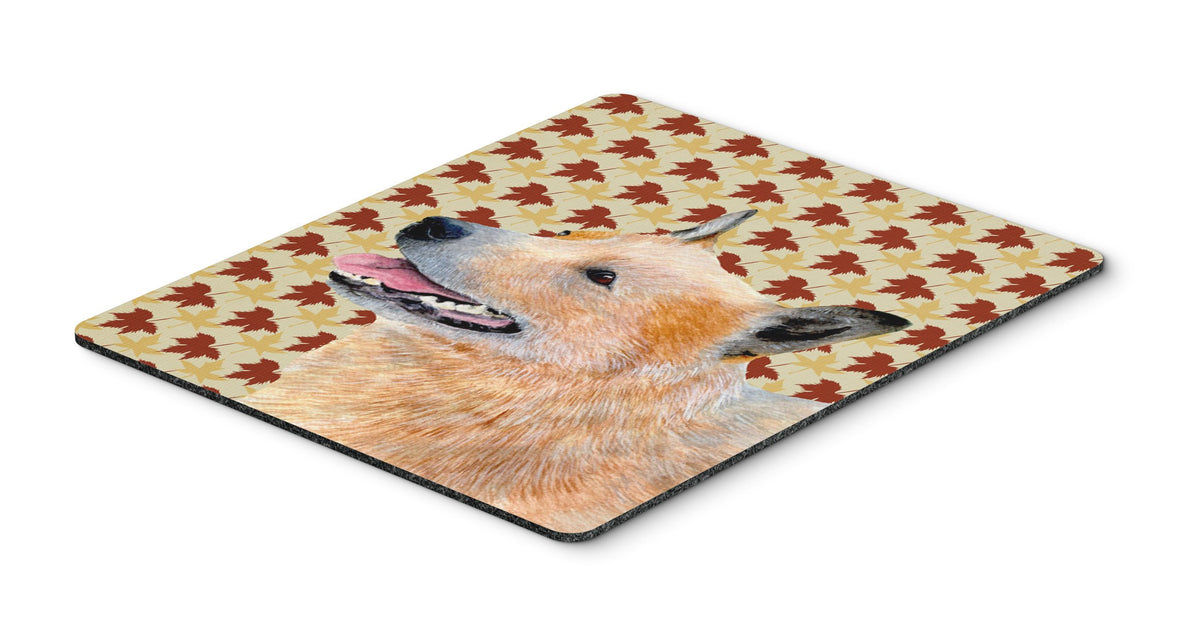Caroline's Treasures LH9092MP Australian Cattle Dog Fall Leaves Portrait Mouse Pad, Hot Pad or Trivet, Large, Multicolor