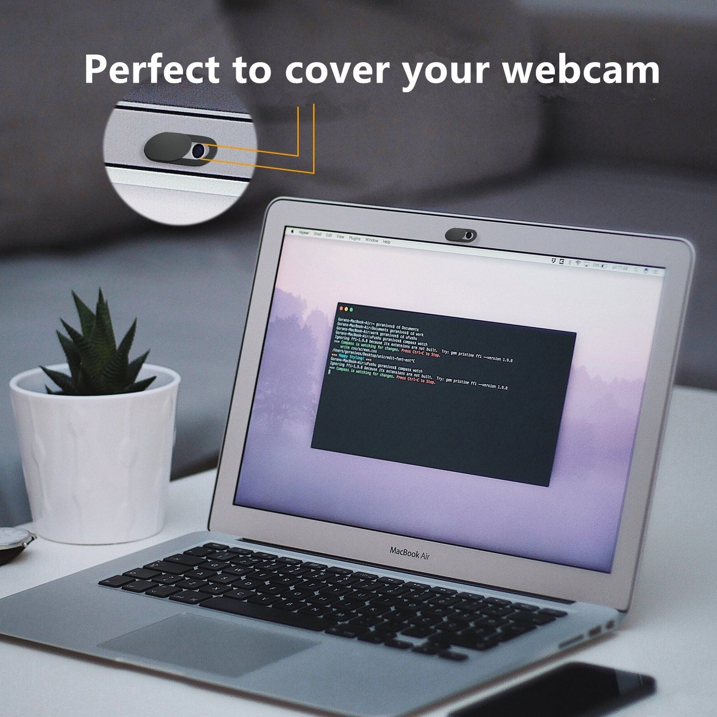 Laptop Webcam Cover Slide, 0.03 inch Ultra-Thin Slide Camera Cover for MacBook Pro, iPhone, Laptop, Mac, PC, Surfase Pro, Protecting Your Digital Life