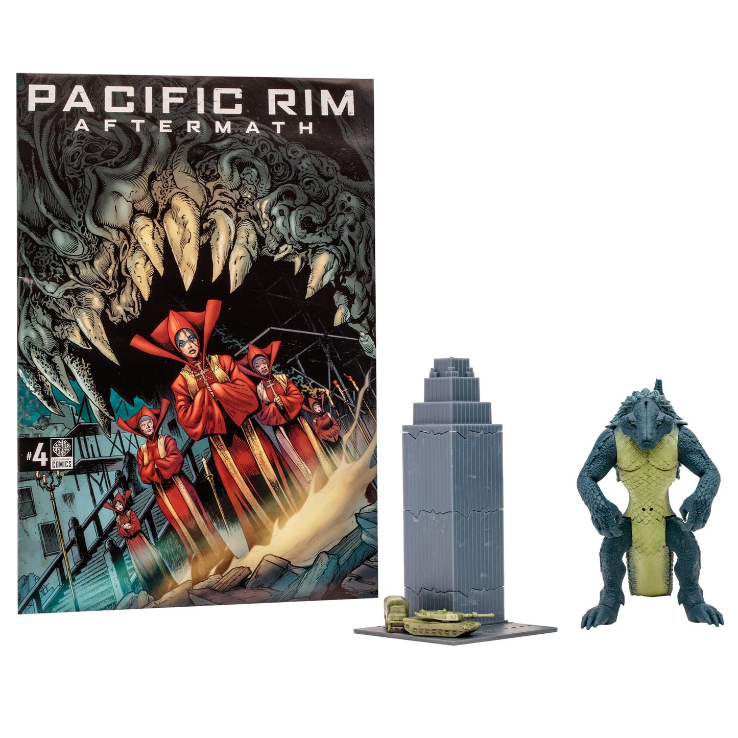 Pacific Rim McFarlane Toys Raiju (Kaiju) 4" Scale Figure Playset with Comic