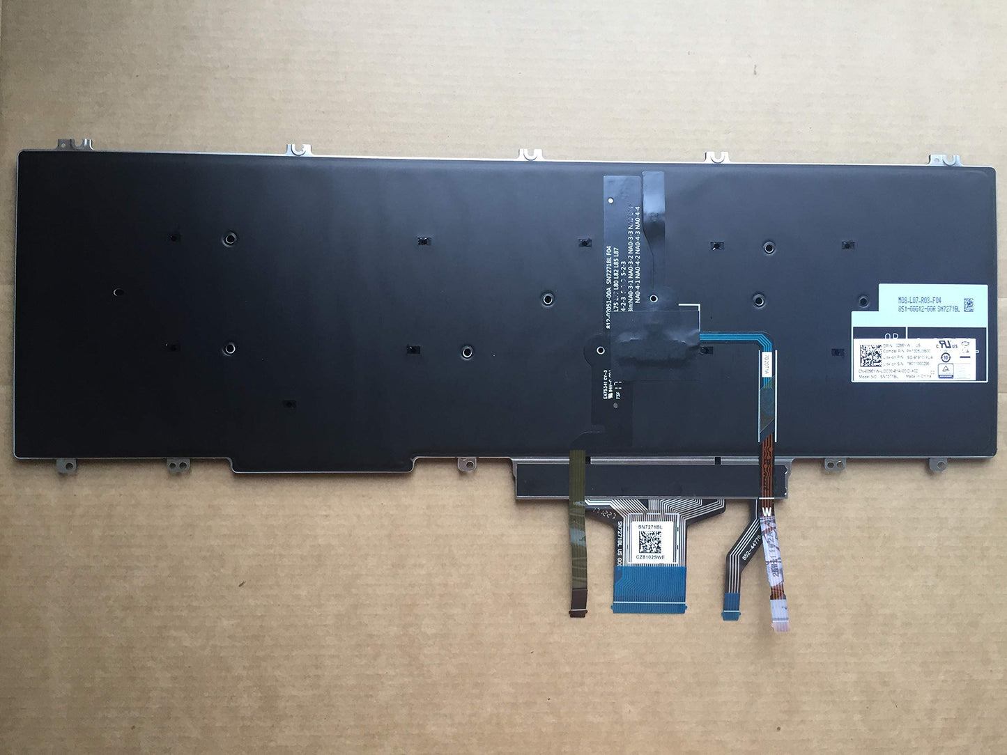 Original New for Dell Precision 7540 7740 Laptop US Keyboard Backlit Without Frame