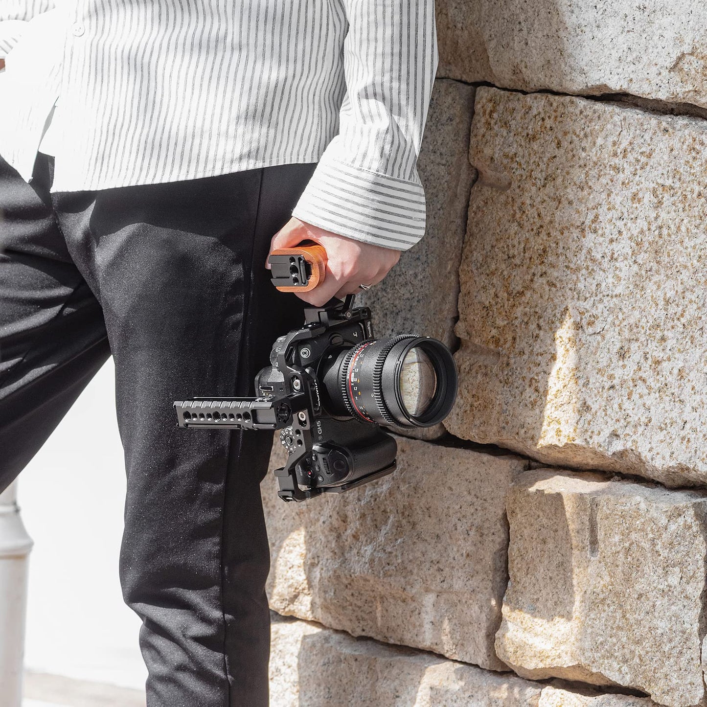 SMALLRIG GH5 GH5S Cage for Panasonic Lumix Camera and DMW-XLR1 (Upgraded Version) - 2049, Video Stabalization Camera Cage, Professional Video
