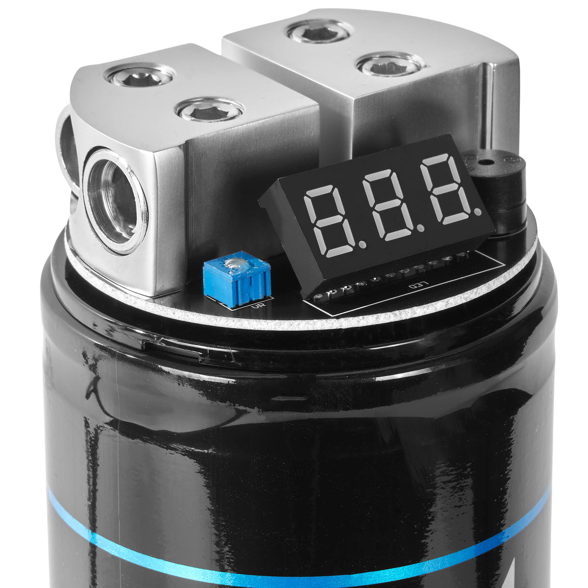 NVX XCAP1F True 1.0 Farad 20V Digital Capacitor with Digital Read-Out Built-in Distribution Block