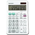 Sharp EL-330WB Standard Function Basic Desktop Calculator, Large Display, for Home and Office, Dual Power, Solar and Battery…