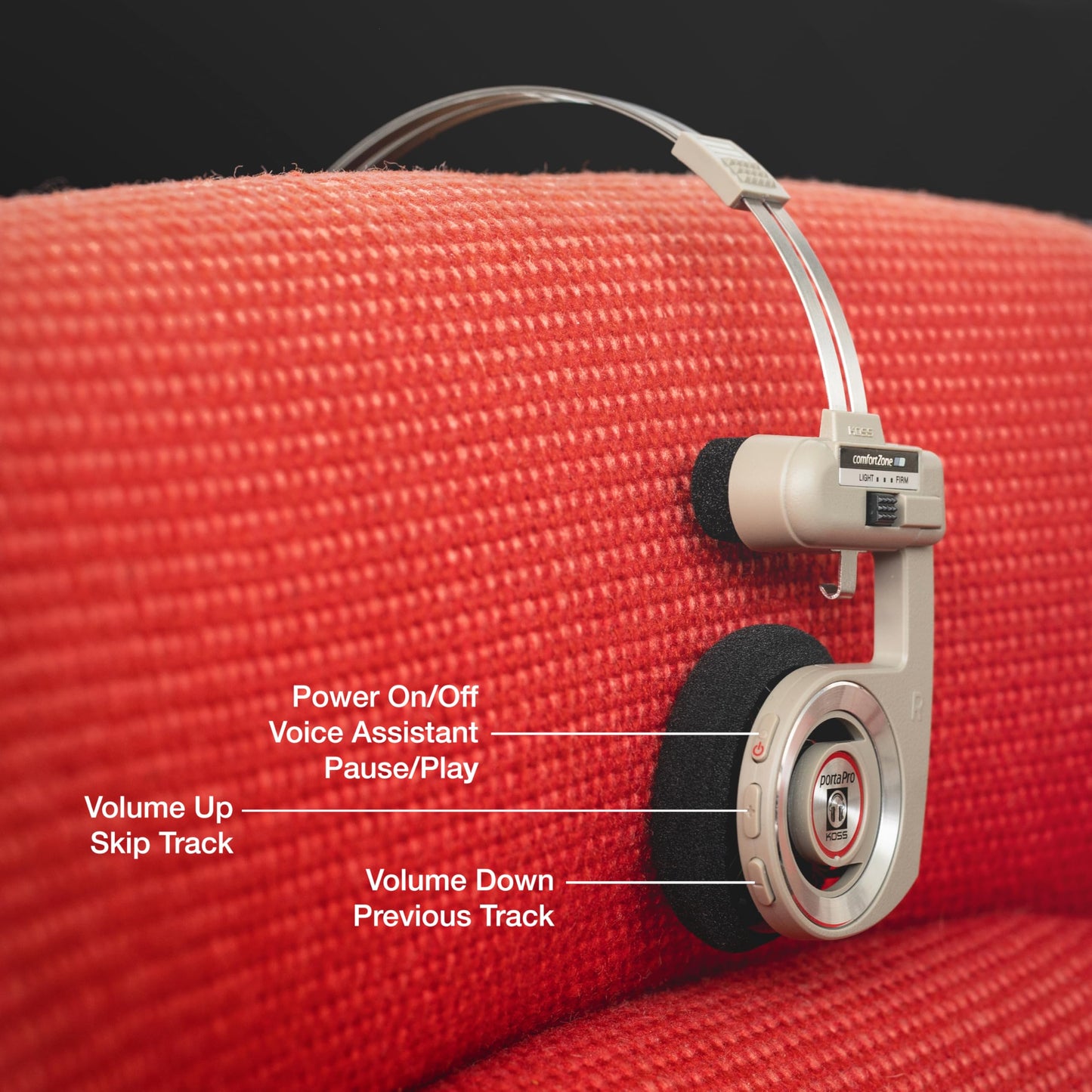 Koss Porta Pro Wireless 2.0 Bluetooth On-Ear Headphones, 20+ Hour Battery, USB-C Charging, Microphone, Analog Audio Pass Through, Retro Style, Rhythm…