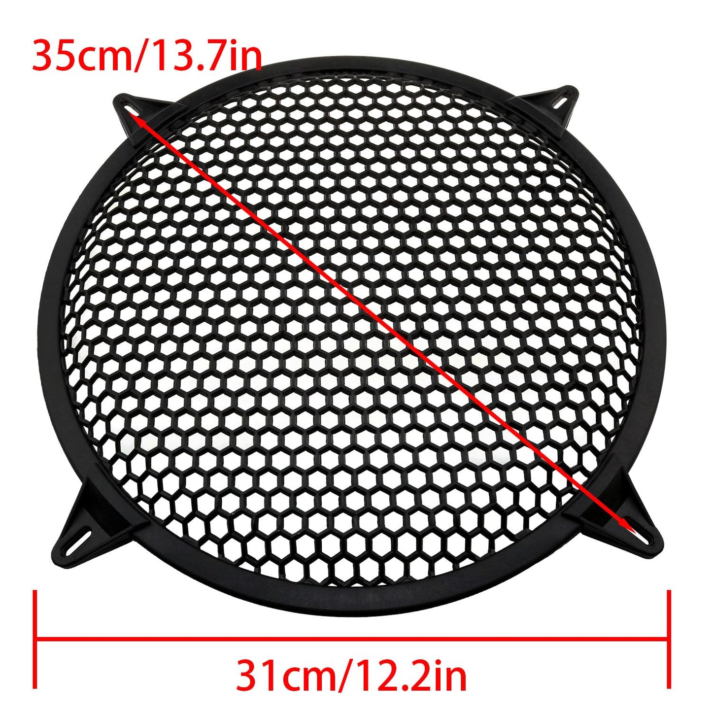 Yocimango 12 Inch Durable Plastic Mesh Waffle Speaker Cover/Screws Audio Sub Woofer Grille Net Protector Cover/Horn Guard Grills Decorative DIY Home