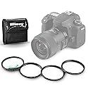 82MM Ultimaxx Professional Four Piece HD Macro Close-up Filter Kit (1, 2, 4, 10 Diopter Filters) for Camera Lens with 82MM Filter Thread