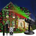 Christmas Laser Projector Lights, 8 Patterns LED Projection Lights with Remote, Landscape Projector Spotlights, Red and Green Star Show, Decoration